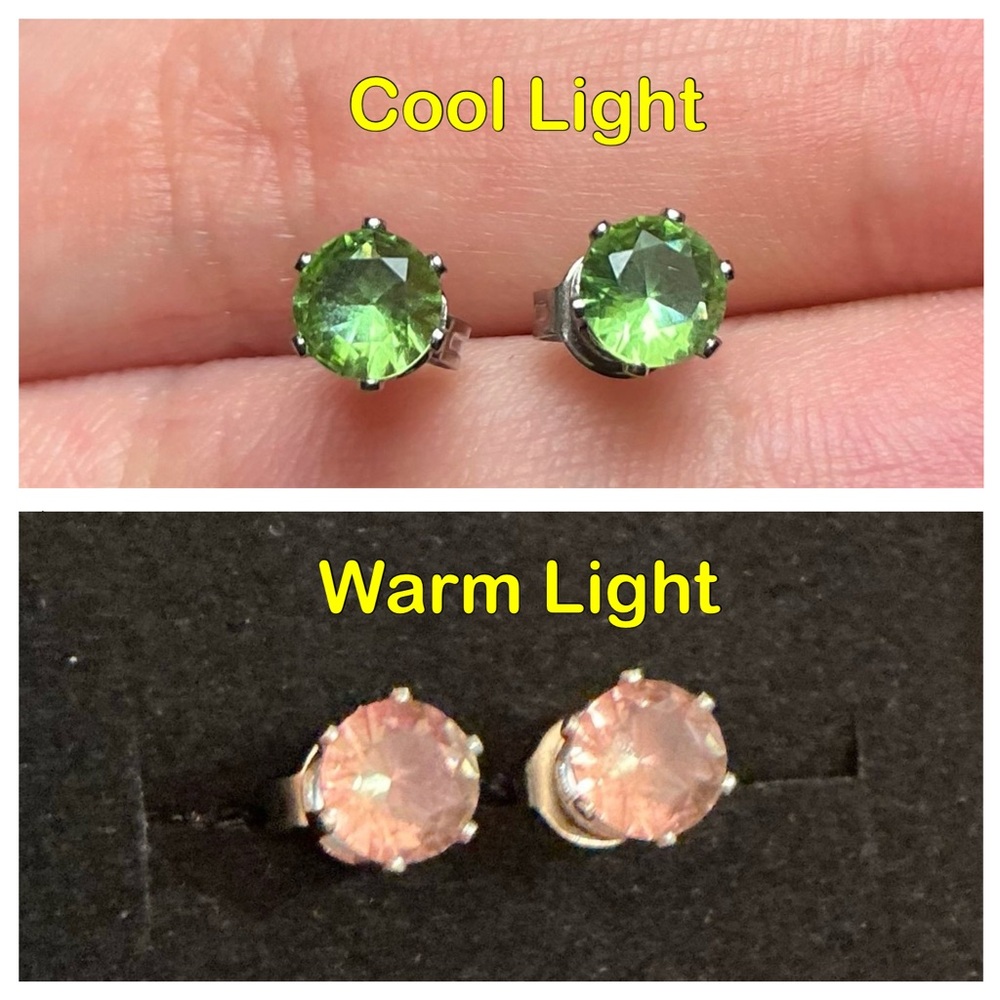 Zultanite Earrings Zultanite Stud Earrings Silver Post Earrings Color Changing